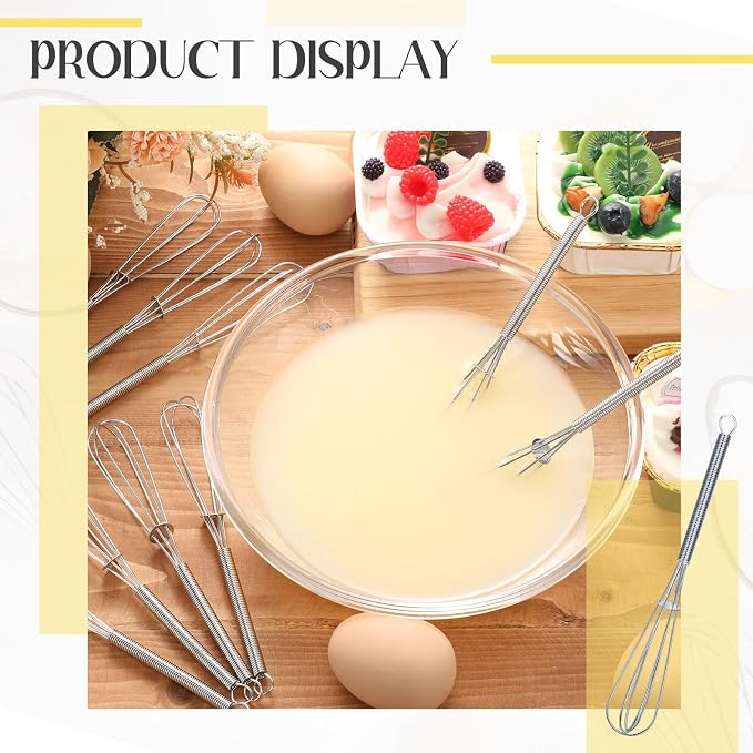 Baderke 50 Pcs Mini Whisk Bulk Small Whisks - Image 6