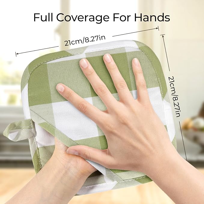 Cotton Pot Holders for Kitchen Heat Resistant Potholder Hot Pads Trivet Coaster - Image 2