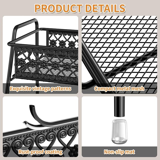 Vintage 3 Tier Spice Rack Organizer - Image 3