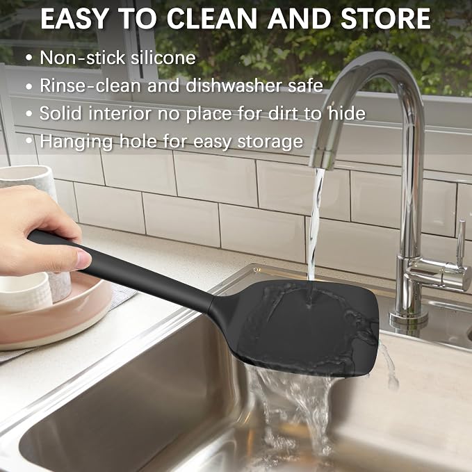 Coukre 2 Pack Silicone Spatula Set, High Heat Resistant, BPA Free Kitchen - Image 5