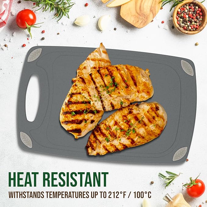 AXIOM CREATIONS 2-Piece Reversible Cutting Board Set Made from Natural Food - Image 5