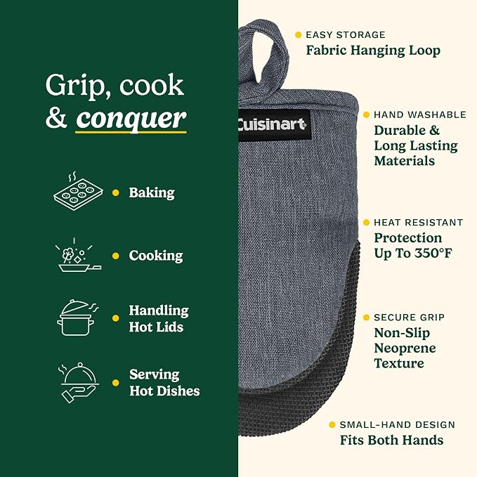 Cuisinart Mini Oven Mitts – 5.5” x 7” Heat-Resistant Kitchen Mitts - Image 5