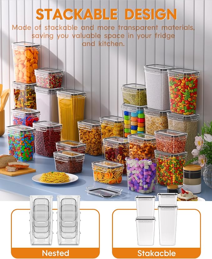 KEMETHY 36 PCS Airtight Food Storage Containers - Image 6