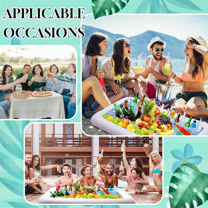 Leitee 3 Pcs Inflatable Serving Bar Kit Includes Salad Buffet Tray - Image 6