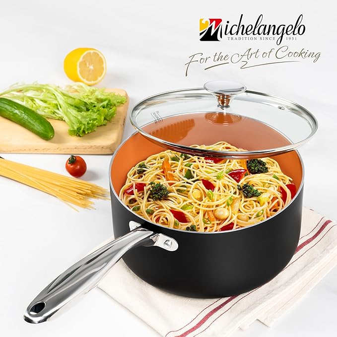 MICHELANGELO 4 Quart Saucepan - Image 5