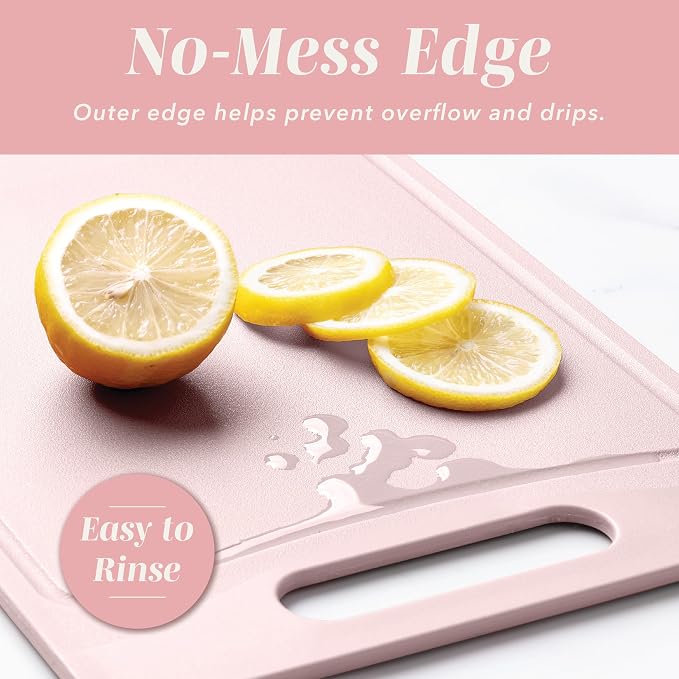COOK WITH COLOR Non-Slip Cutting Board Set – Kitchen Essentials with Easy Grip - Image 4
