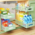 2 Pack Under Sink Organizer, 2 Tier Pull out Cabinet Organizer Mesh Baskets by Kitstorack