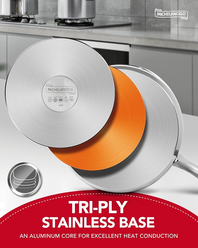 MICHELANGELO Stainless Steel Sauce Pan - Image 4