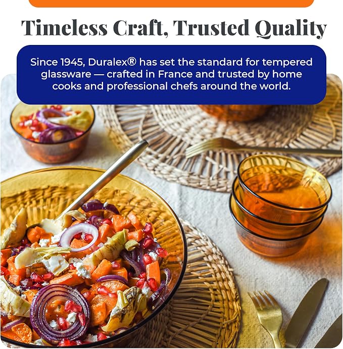 Duralex Le Gigogne Glass Mixing Bowl Set – 9-Piece Clear Stackable Prep Bowls - Image 8