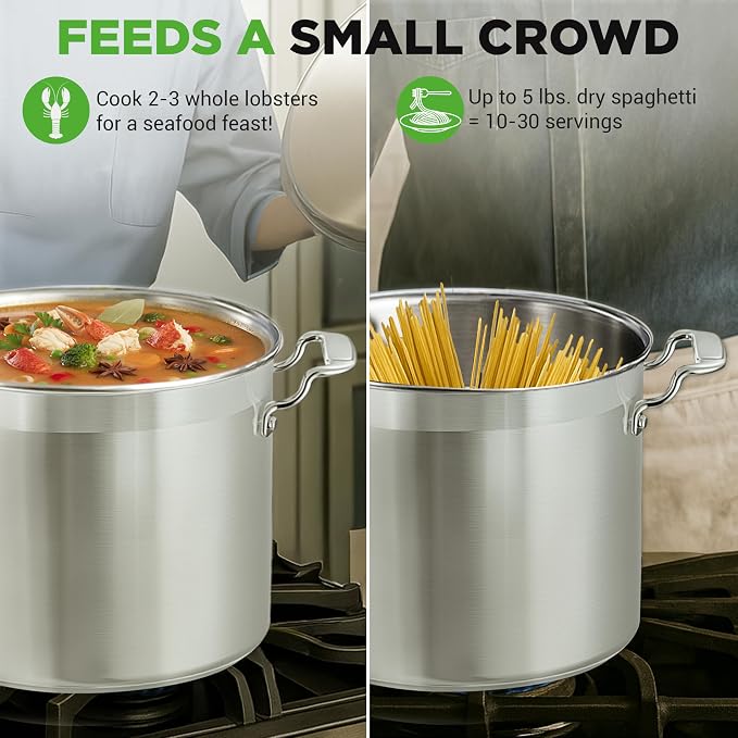 NutriChef 16-Quart Stainless Steel Stockpot - Image 4