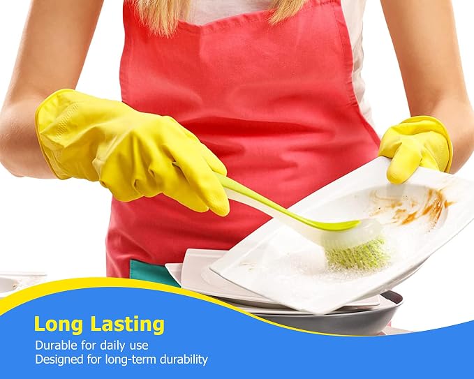 Zuvo Plastic Long Handled Scrubbing Suction Cup, Durable Bristles, Dish Washing - Image 6