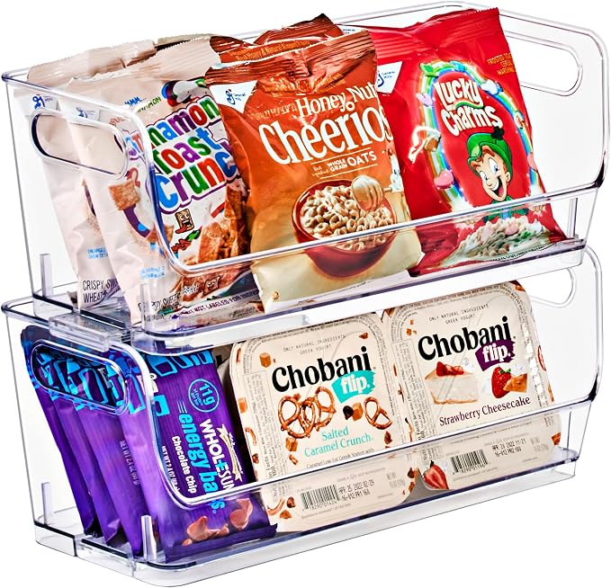 Sorbus Stackable Storage Bins Open Front, Pantry Bins - Image 2