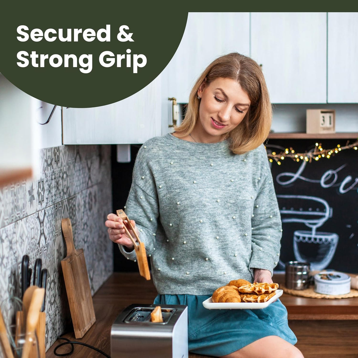 Toaster Tongs With Magnet | Kitchen Utensils For Cooking and Holding