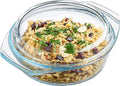 SIMAX Casserole Dish with Lid, 1 Quart Round Glass Casserole, Baking Dish by SIMAX