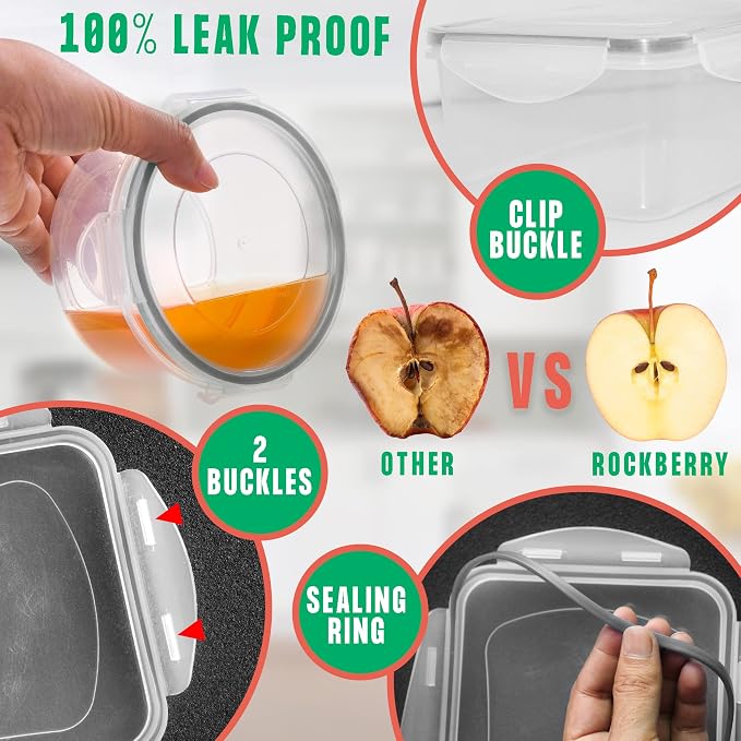 RockBerry 50 Pcs Large Food Storage Containers - Image 6