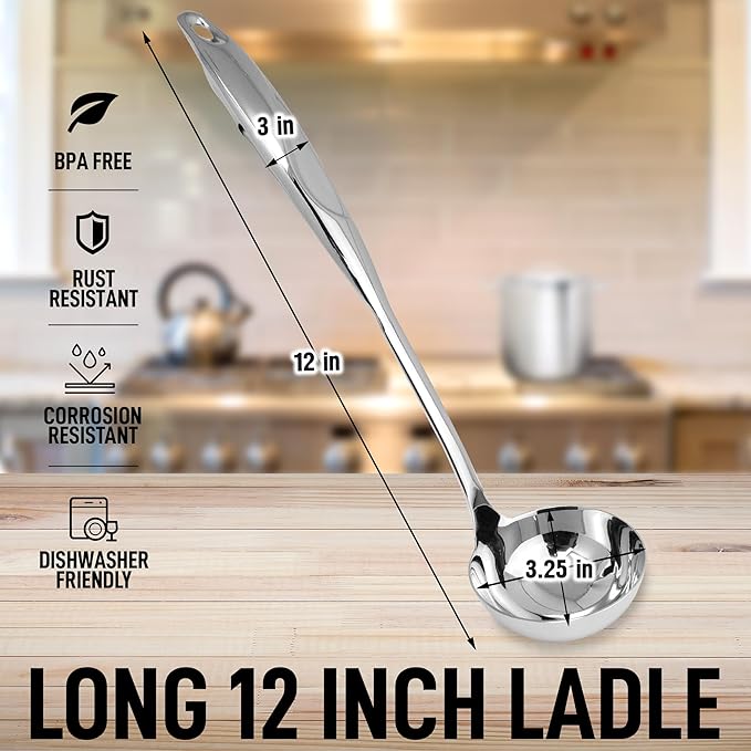 Zulay Kitchen Stainless Steel Soup Ladle - Image 6