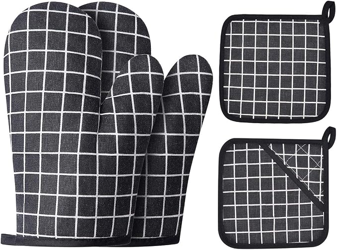 Oven Mitts and Potholders BBQ Gloves-Oven Mitts and Pot Holders by Win+Change