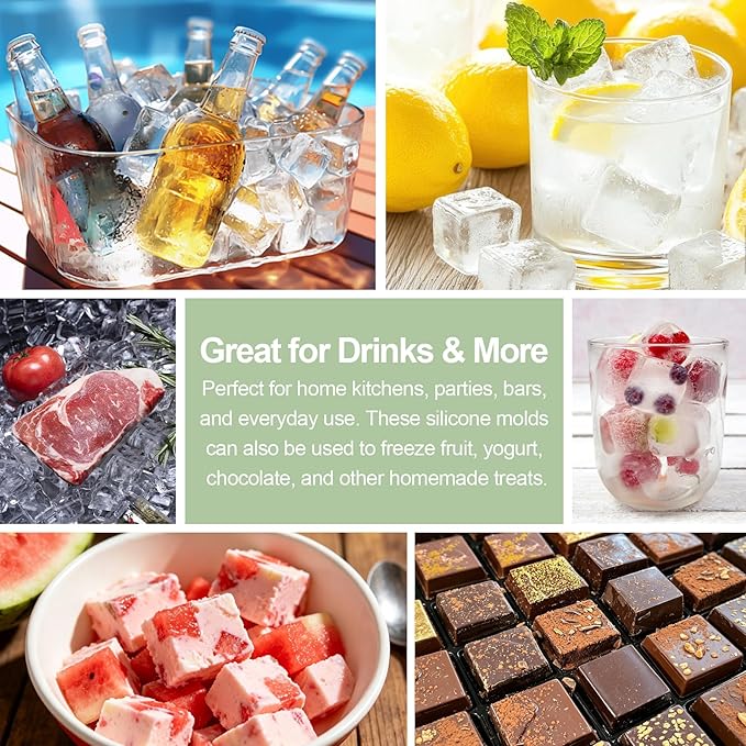Silicone Ice Cube Trays with Lid, 4 Pack Easy Release Ice Cube Molds - Image 4