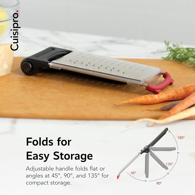 CUISIPRO Surface Glide Technology Stainless Steel Folding Handle Grater - Image 4