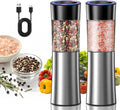 CIRCLE JOY Rechargeable Gravity Electric Salt and Pepper Grinder Set Automatic by CIRCLEJOY