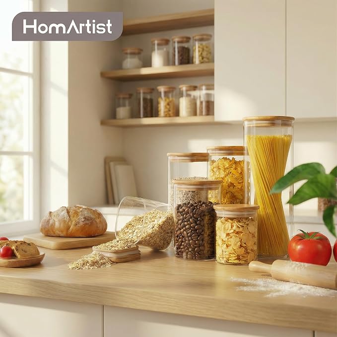 Multi Size - 5 Pack Glass Jars - Image 6