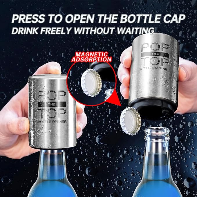 Pop The Top Bottle Opener, Automatic Beer Bottle Opener - Image 6