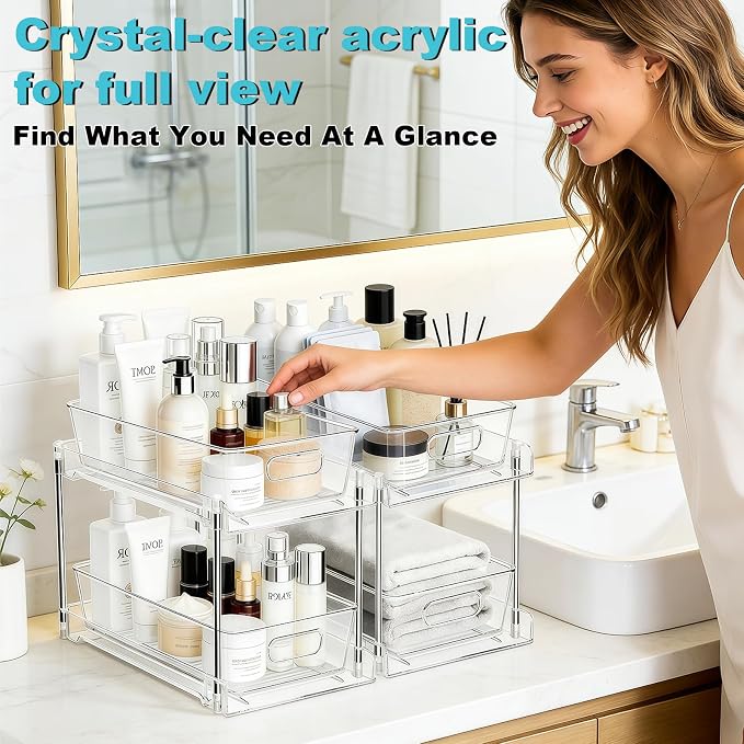2 Tier Under Sink Organizer Bathroom Organizers and Storage - Image 4