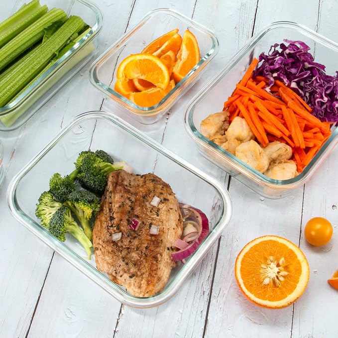 FAWLES 12 Pack Glass Meal Prep Containers - Image 9