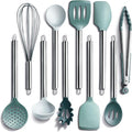 COOK WITH COLOR Silicone Cooking Utensils, Kitchen Utensil Set, Cooking Utensils by CookwithColor