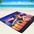 WIWIGO Beach Blanket Waterproof Sandproof Beach Mat 79" X 83"/10'x9'for 2-8 by WIWIGO