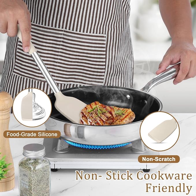 TeamFar Cooking Utensils Set, Heatproof & Healthy, Nonstick & Easy Clean - Image 5