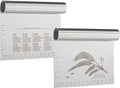 2PCS Dough Pastry Bench Cutter Scraper, OLULU Stainless Steel Kitchen Food by OLULU