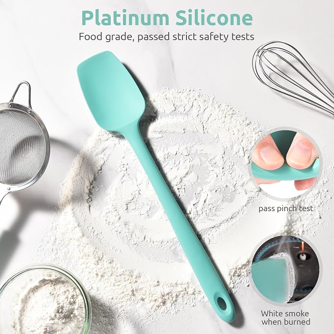 U-Taste Extra-Long 600ºF Heat Resistant Spatula Spoon: 14" Silicone Spoonula - Image 3