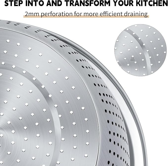 Colander 304 Stainless Steel 3-quart - Image 2