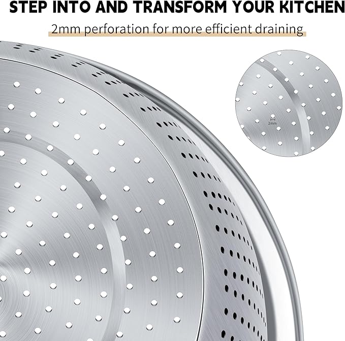 Colander 304 Stainless Steel 4-quart - Image 2