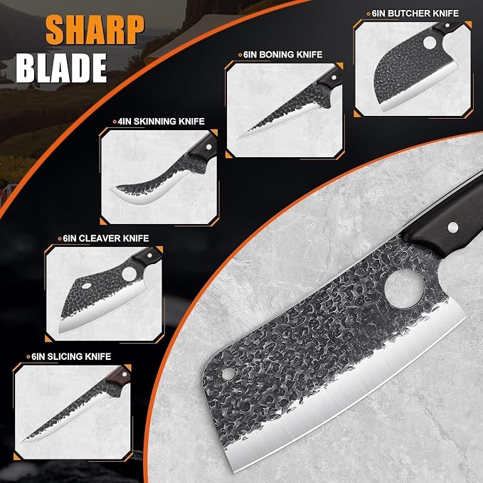 TAN REN 17PCS Butcher Knife Set - Image 3