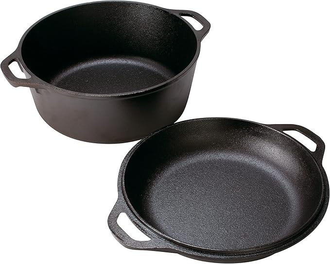 Lodge Cast Iron Double Dutch Oven - Image 2