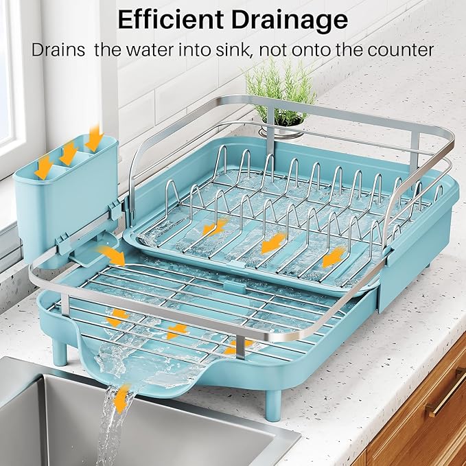 SNTD Dish Drying Rack, Expandable Dish Rack - Image 4
