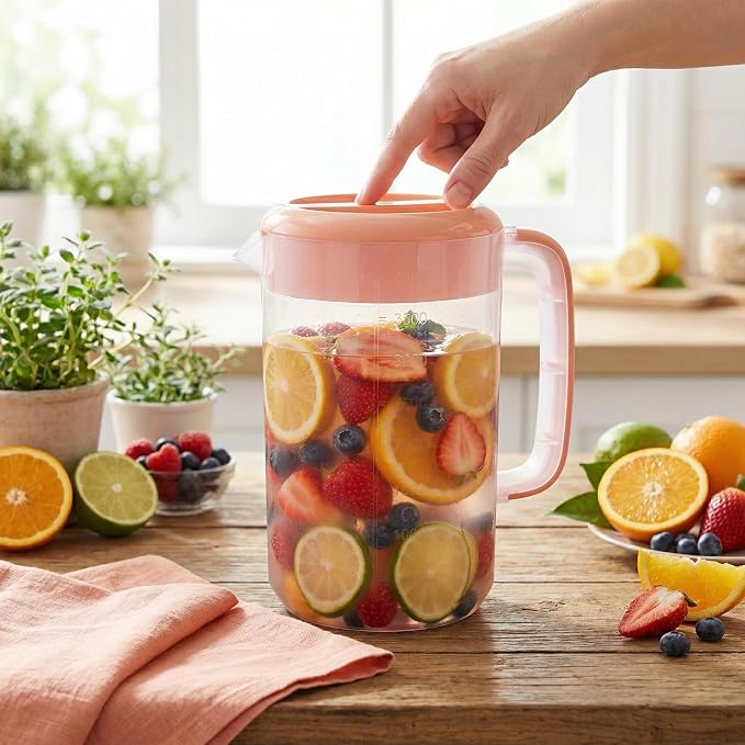 Jucoan 2 Pack 1 Gallon Plastic Pitcher - Image 5