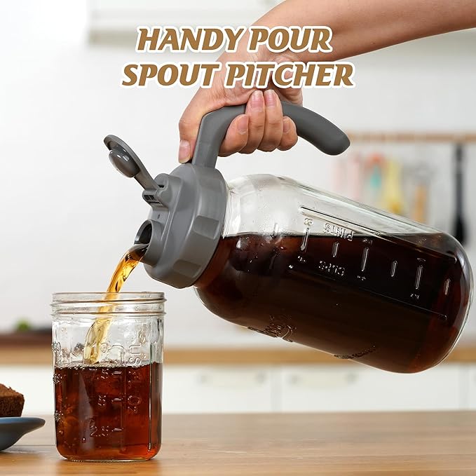 Soligt Glass Mason Jar Pitcher - Image 2