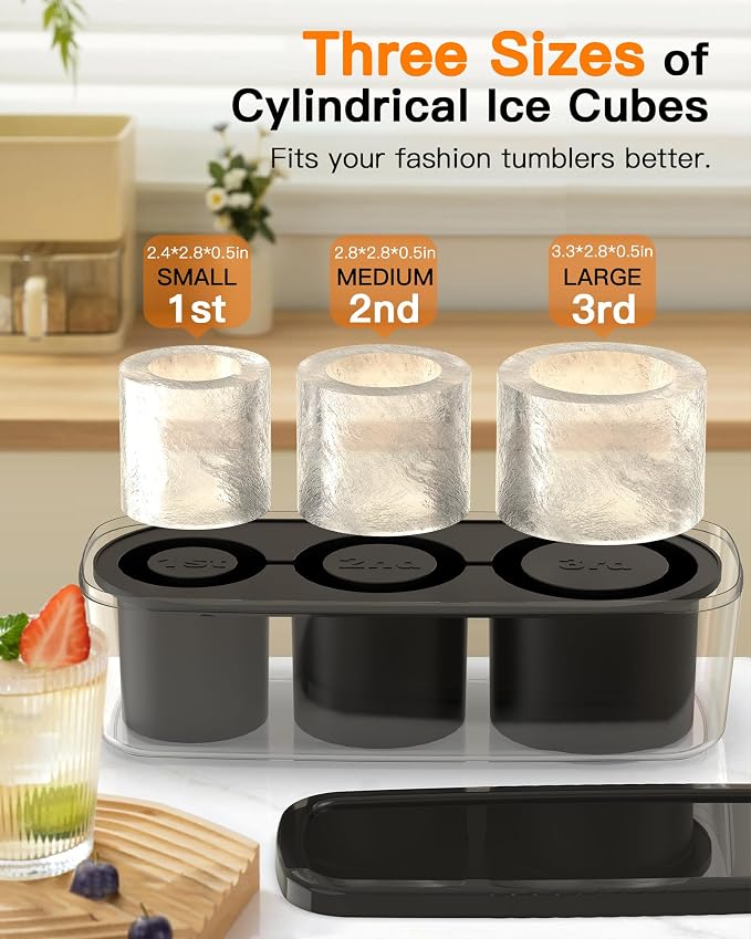 Ice Cube Tray for Tumbler Cup 30Oz-40Oz, Easy Fill and Release Ice Maker for - Image 2