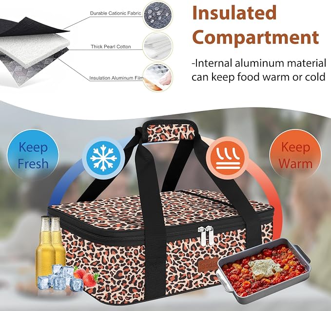 Insulated Casserole Carrier Bag, Expandable Thermal Food Carrier Insulated - Image 4