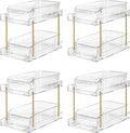 LAREKUN4pack 2-Tier Organizer & Storage Unit Stackable Bathroom Cabinet by LAREKUN