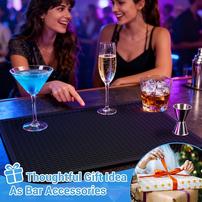 ZJWZLG Bar Mat - Premium 18"X12" Rubber Bar Mats - Image 5
