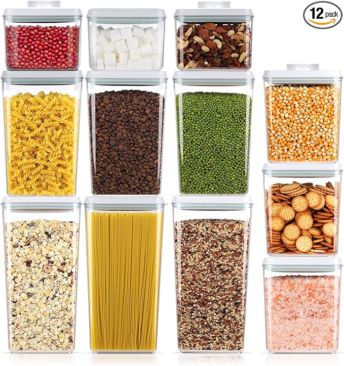 Melovom 12 Pcs Pop Food Storage Containers Airtight Food Storage Containers Set by Melovom