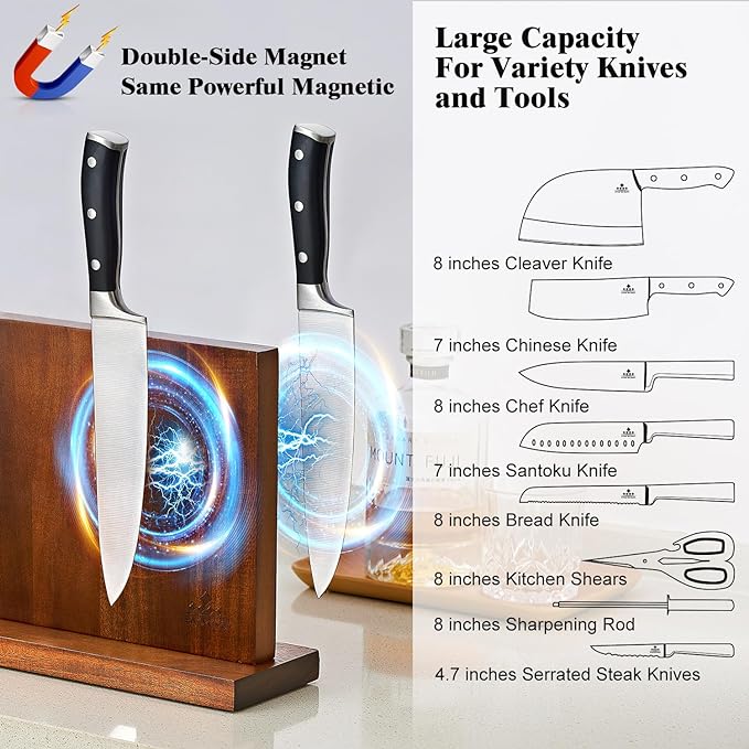 Magnetic Knife Block, Universal Knife Holder Stand - Image 3