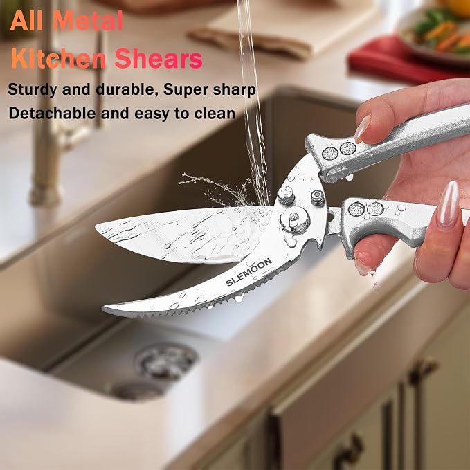 Heavy Duty Poultry Shears Meat Cutting Dishwasher Safe and Food Stainless - Image 5