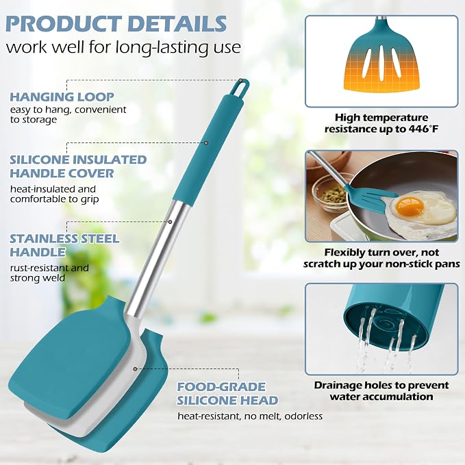 HaWare 29 PCS Silicone Cooking Utensils Set, Heat Resistant Kitchen Utensils Set - Image 3