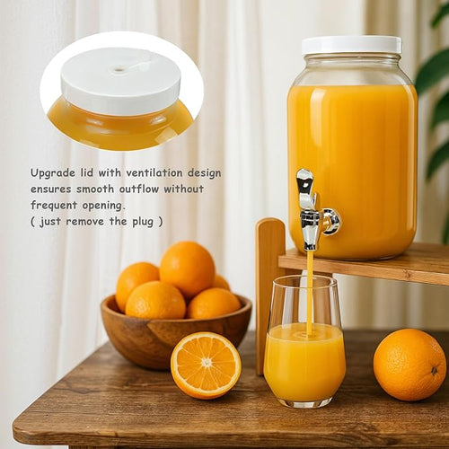 1 Gallon Large Glass Drink Dispensers - Image 2