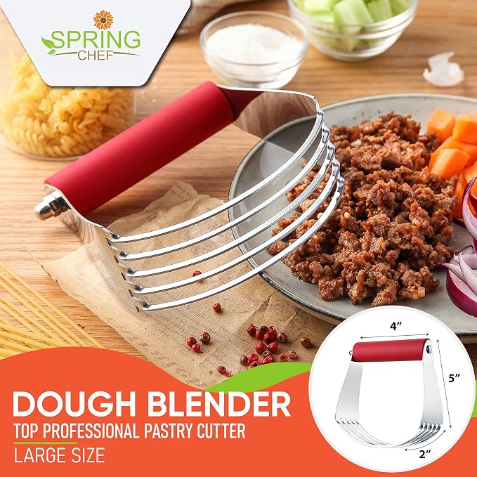 Spring Chef Large Red Dough Blender - Image 2